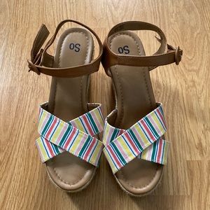 So Brand Colorful Stripe Wedges